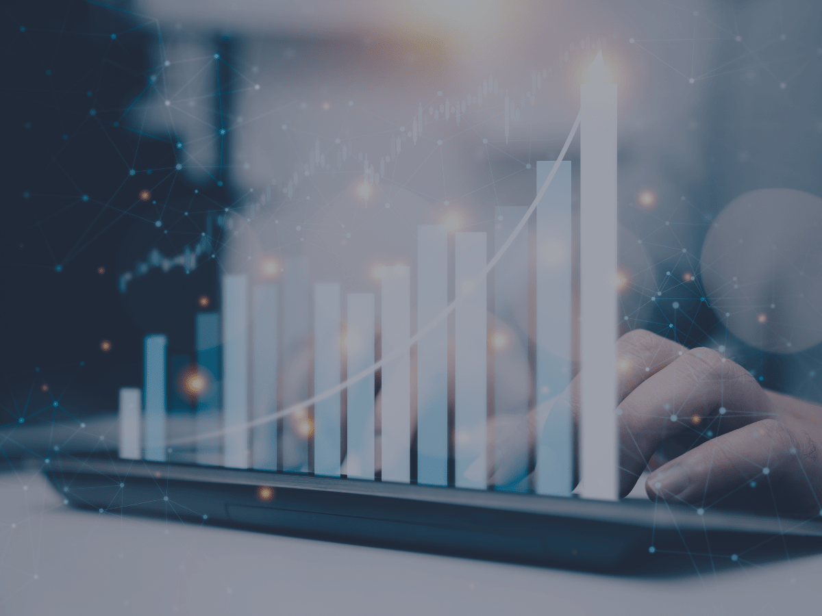 financial graph indicating gaining money