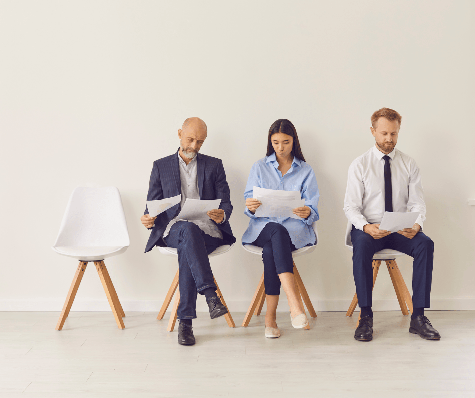 People waiting for an interview